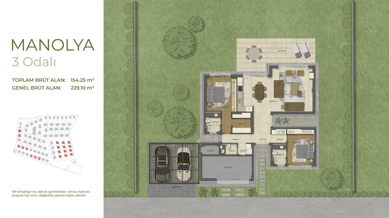 Manolya villa planı