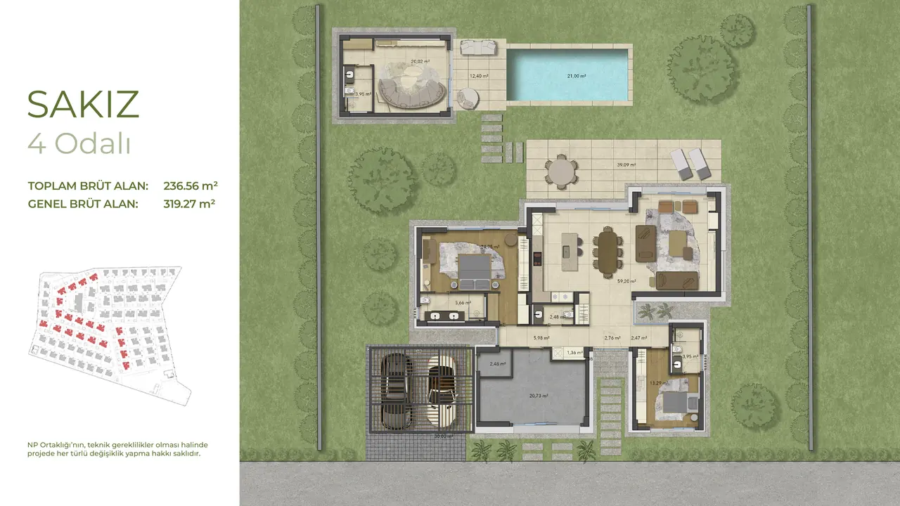 Sakız villa planı